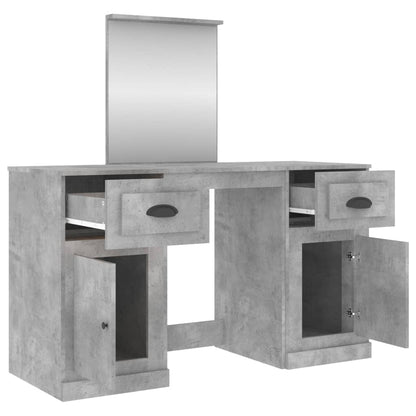 Dressing Table with Mirror Concrete Grey 130x50x132.5 cm - Bend