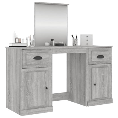 Dressing Table with Mirror Grey Sonoma 130x50x132.5 cm - Bend