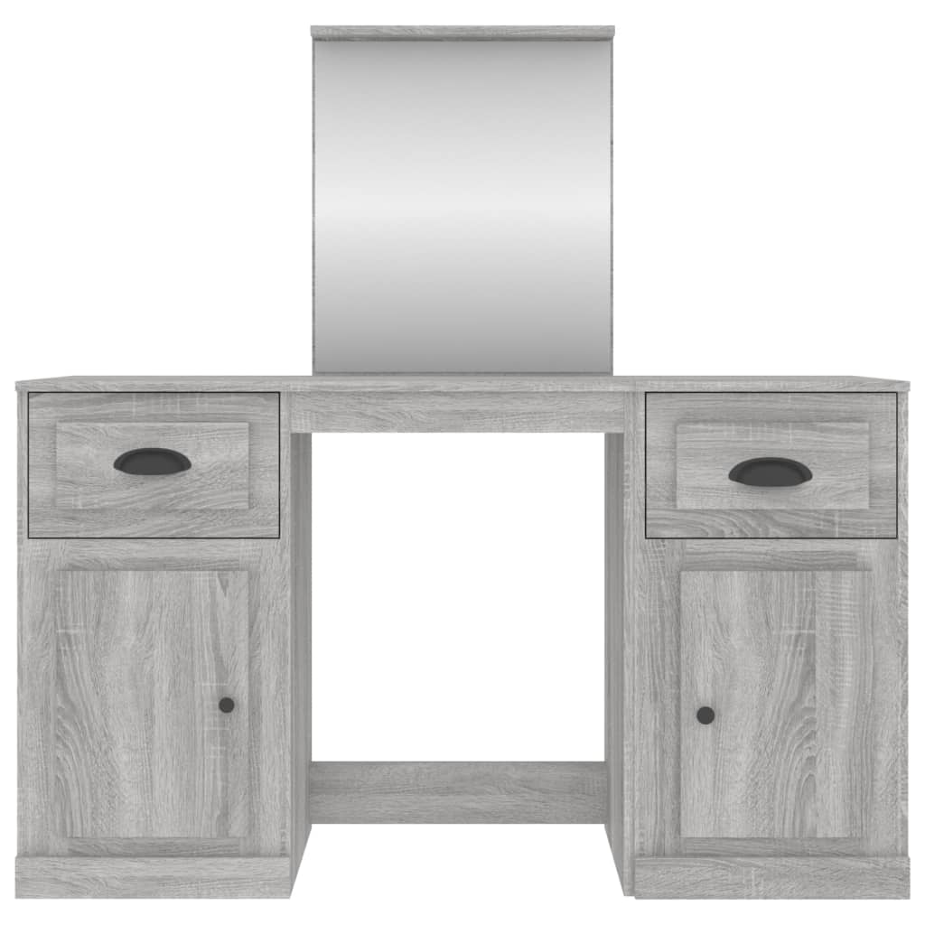 Dressing Table with Mirror Grey Sonoma 130x50x132.5 cm - Bend