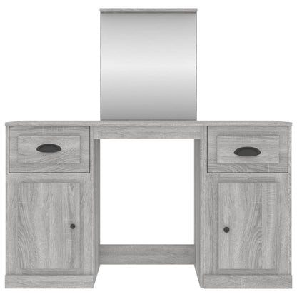 Dressing Table with Mirror Grey Sonoma 130x50x132.5 cm - Bend