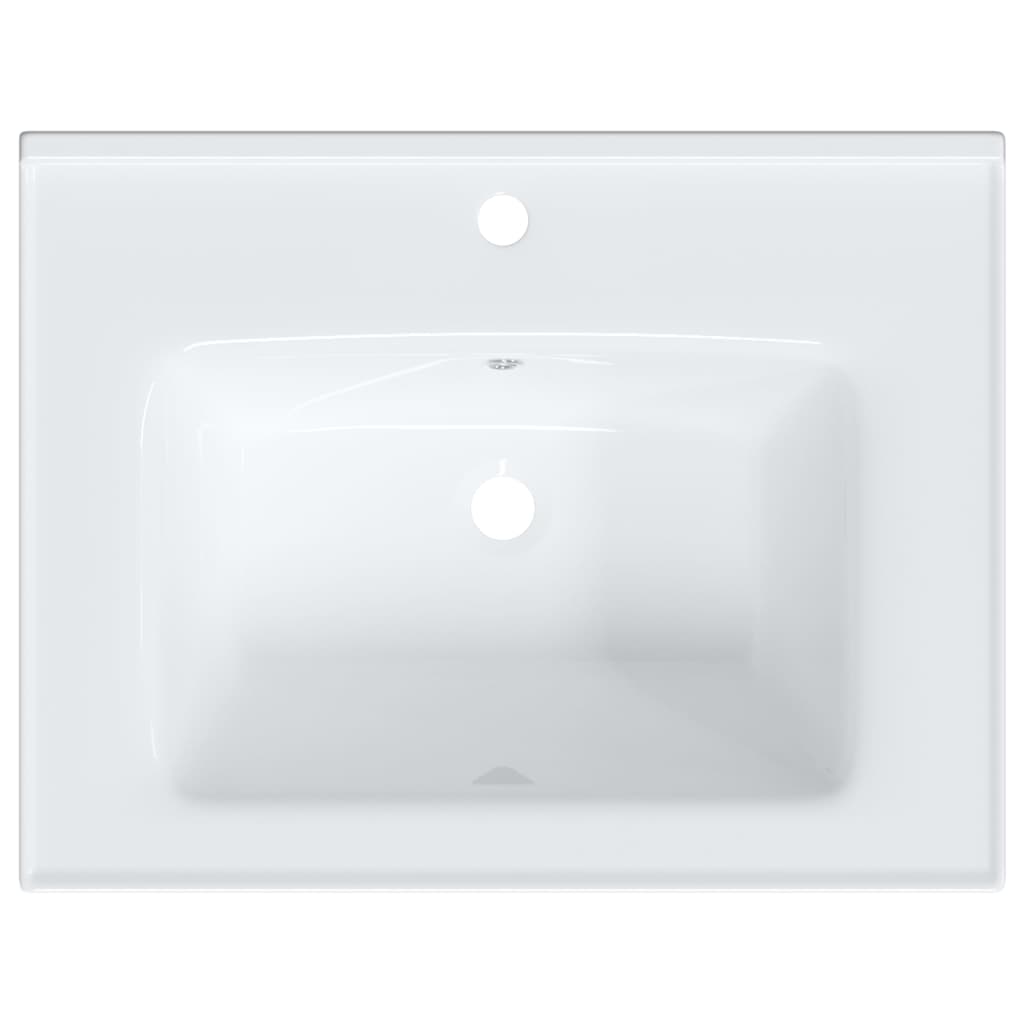 Bathroom Sink White 61x48x19.5 cm Rectangular Ceramic