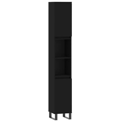 Modern Black Bathroom Storage Cabinet