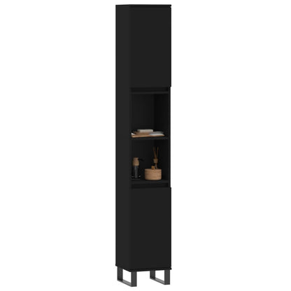 Modern Black Bathroom Storage Cabinet