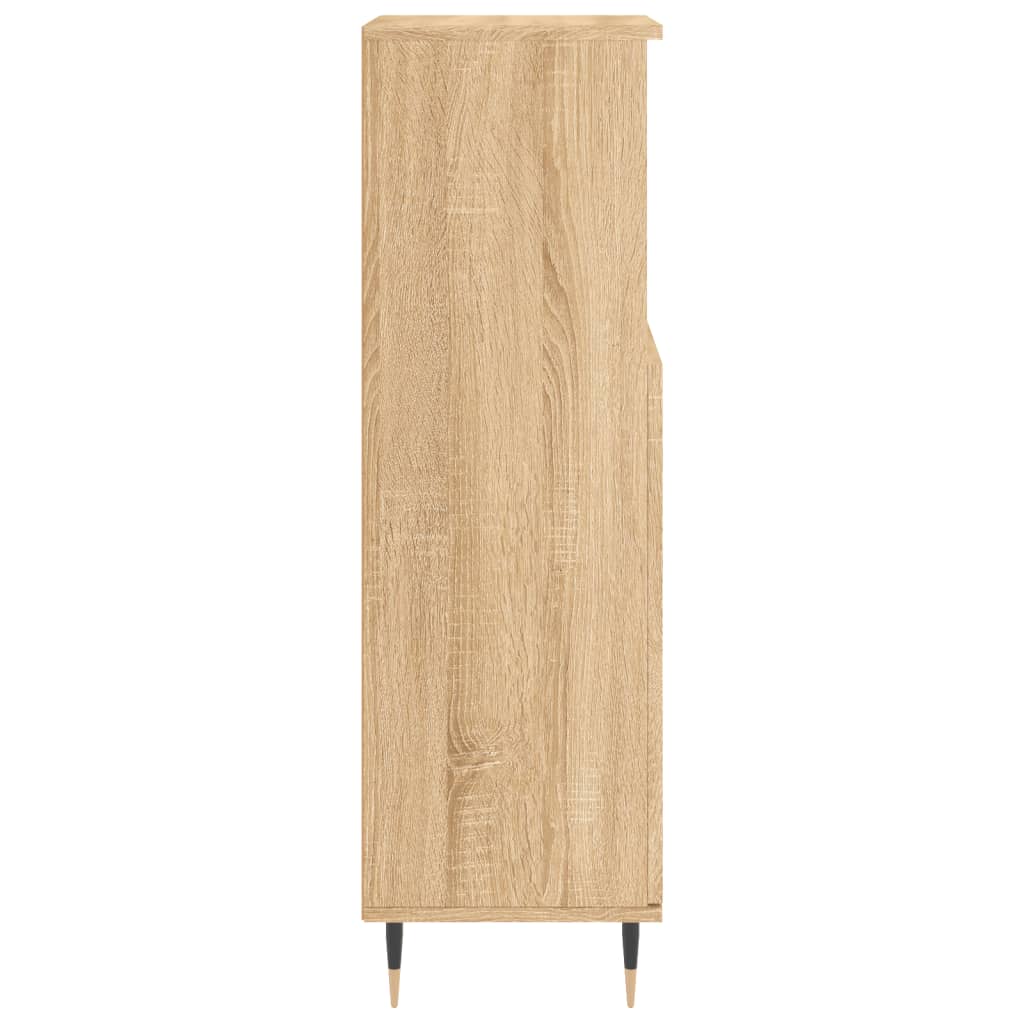 Bathroom Cabinet Sonoma Oak 30x30x100 cm Engineered Wood - Bend