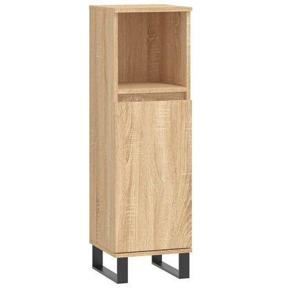 Bathroom Cabinet Sonoma Oak 30x30x100 cm Engineered Wood - Bend