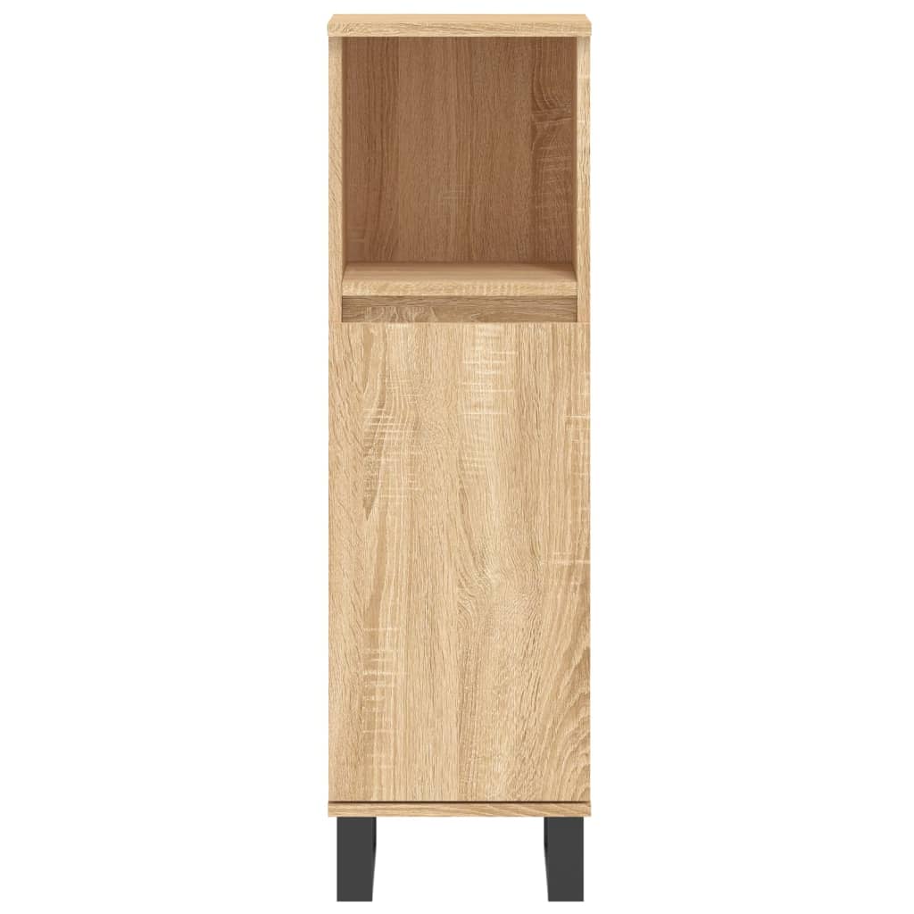 Bathroom Cabinet Sonoma Oak 30x30x100 cm Engineered Wood - Bend