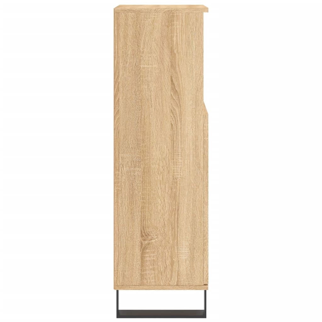 Bathroom Cabinet Sonoma Oak 30x30x100 cm Engineered Wood - Bend