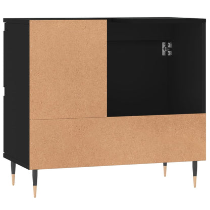 Two-Drawer Bathroom Storage Cabinet in Black