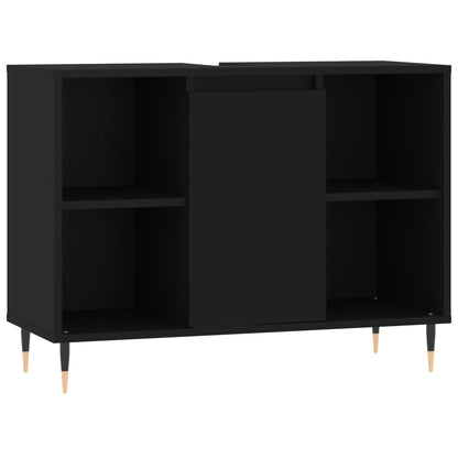 Black 4-Drawer Bathroom Storage Cabinet