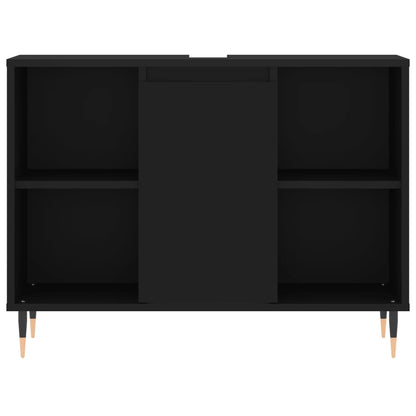 Black 4-Drawer Bathroom Storage Cabinet