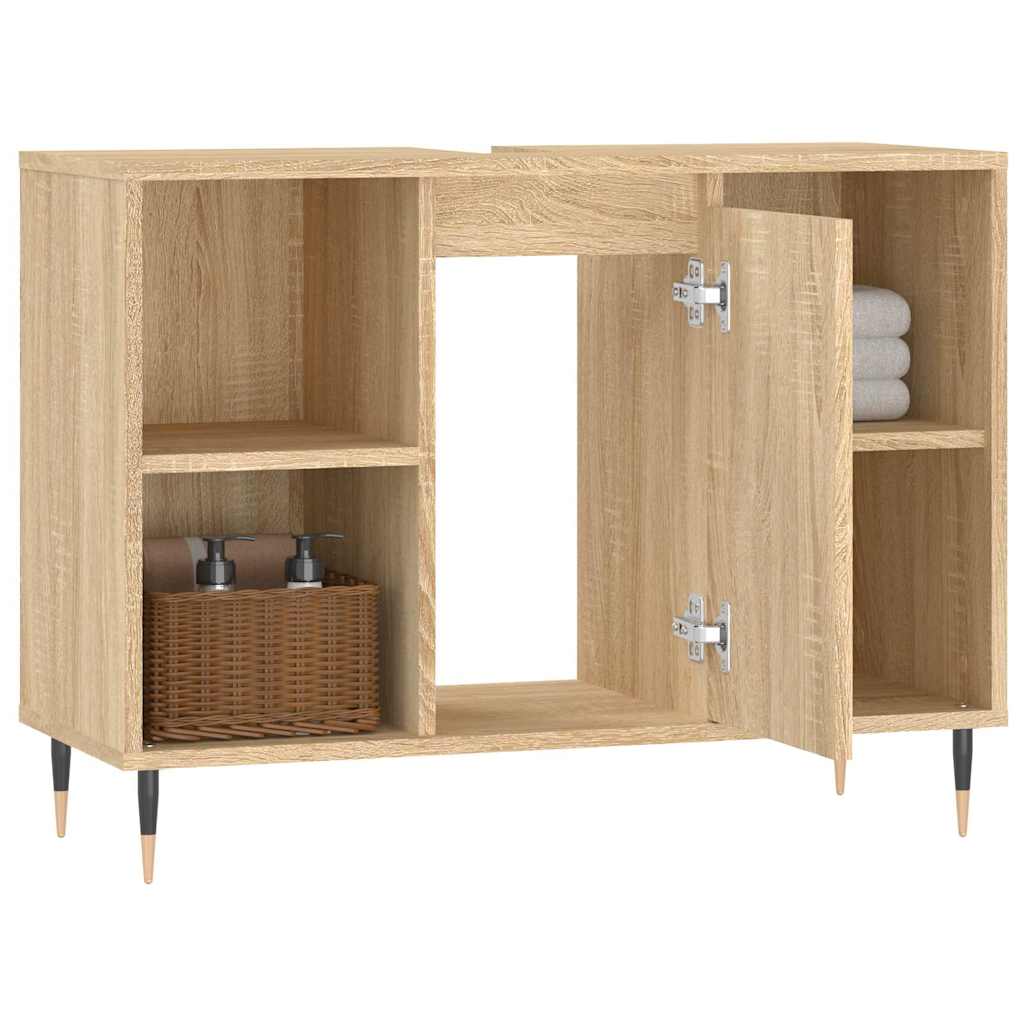 Bathroom Cabinet Sonoma Oak 80x33x60 cm Engineered Wood - Bend