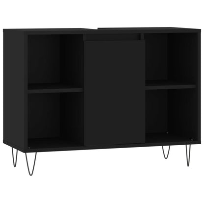 Black 4-Drawer Bathroom Storage Cabinet