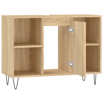 Bathroom Cabinet Sonoma Oak 80x33x60 cm Engineered Wood - Bend