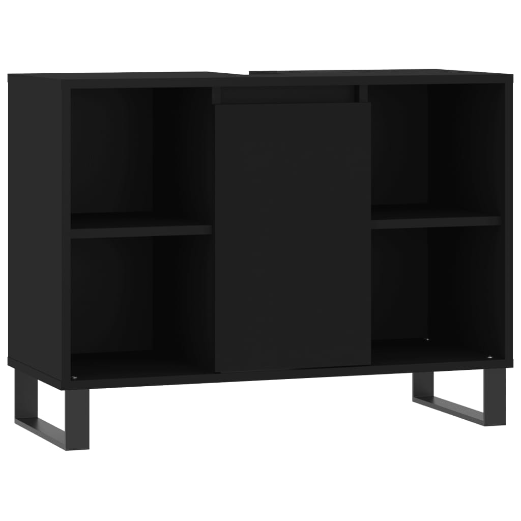 Black 4-Drawer Bathroom Storage Cabinet