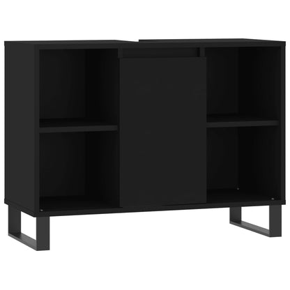 Black 4-Drawer Bathroom Storage Cabinet