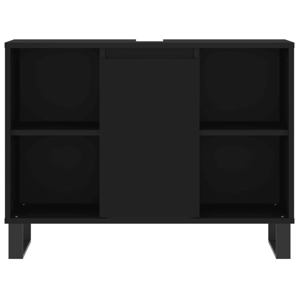 Black 4-Drawer Bathroom Storage Cabinet