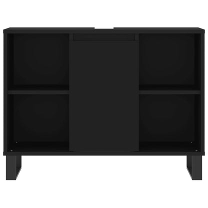 Black 4-Drawer Bathroom Storage Cabinet