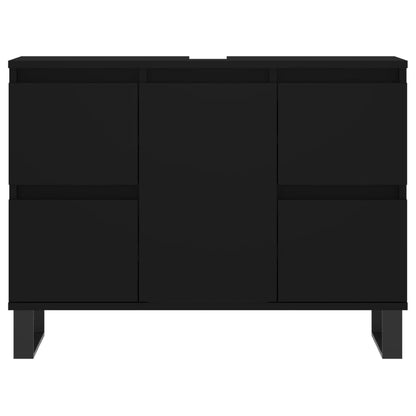 Black 4-Drawer Bathroom Storage Cabinet