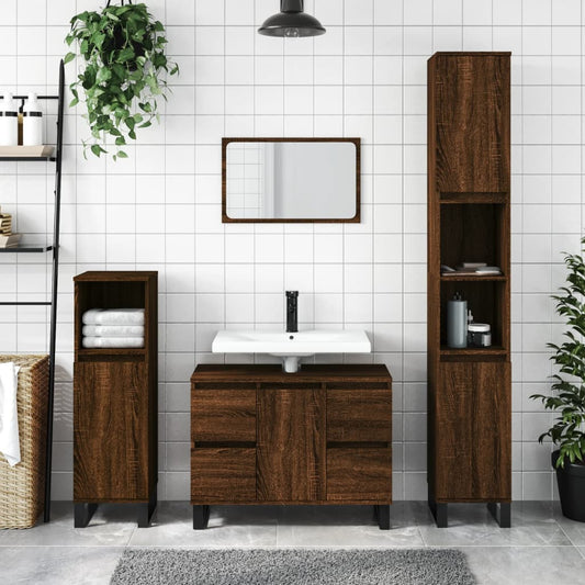 Wooden Bathroom Storage Cabinet with Iron Feet