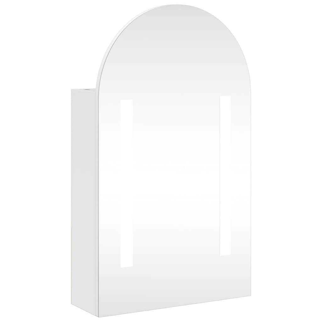 Bathroom Mirror Cabinet with LED Light Arched White 42x13x70 cm - Bend