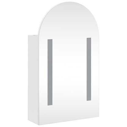 Bathroom Mirror Cabinet with LED Light Arched White 42x13x70 cm - Bend