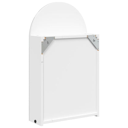 Bathroom Mirror Cabinet with LED Light Arched White 42x13x70 cm - Bend