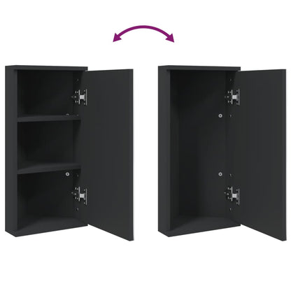 Corner Bathroom Mirror Cabinet Black 30x24x60 cm - Bend