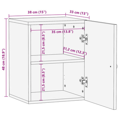 Bathroom Wall Cabinet 38x33x48 cm Solid Wood Mango - Bend