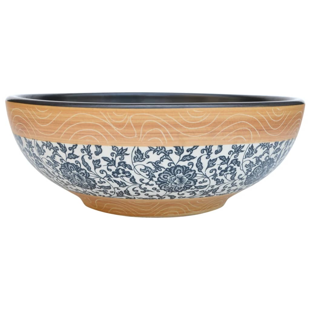 Countertop Basin Multicolour Round Φ41x14 cm Ceramic - Bend