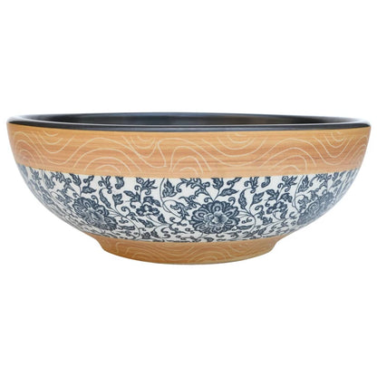 Countertop Basin Multicolour Round Φ41x14 cm Ceramic - Bend