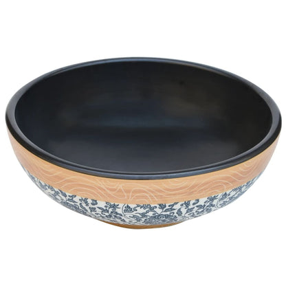 Countertop Basin Multicolour Round Φ41x14 cm Ceramic - Bend