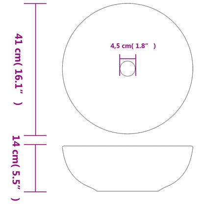 Countertop Basin Multicolour Round Φ41x14 cm Ceramic - Bend