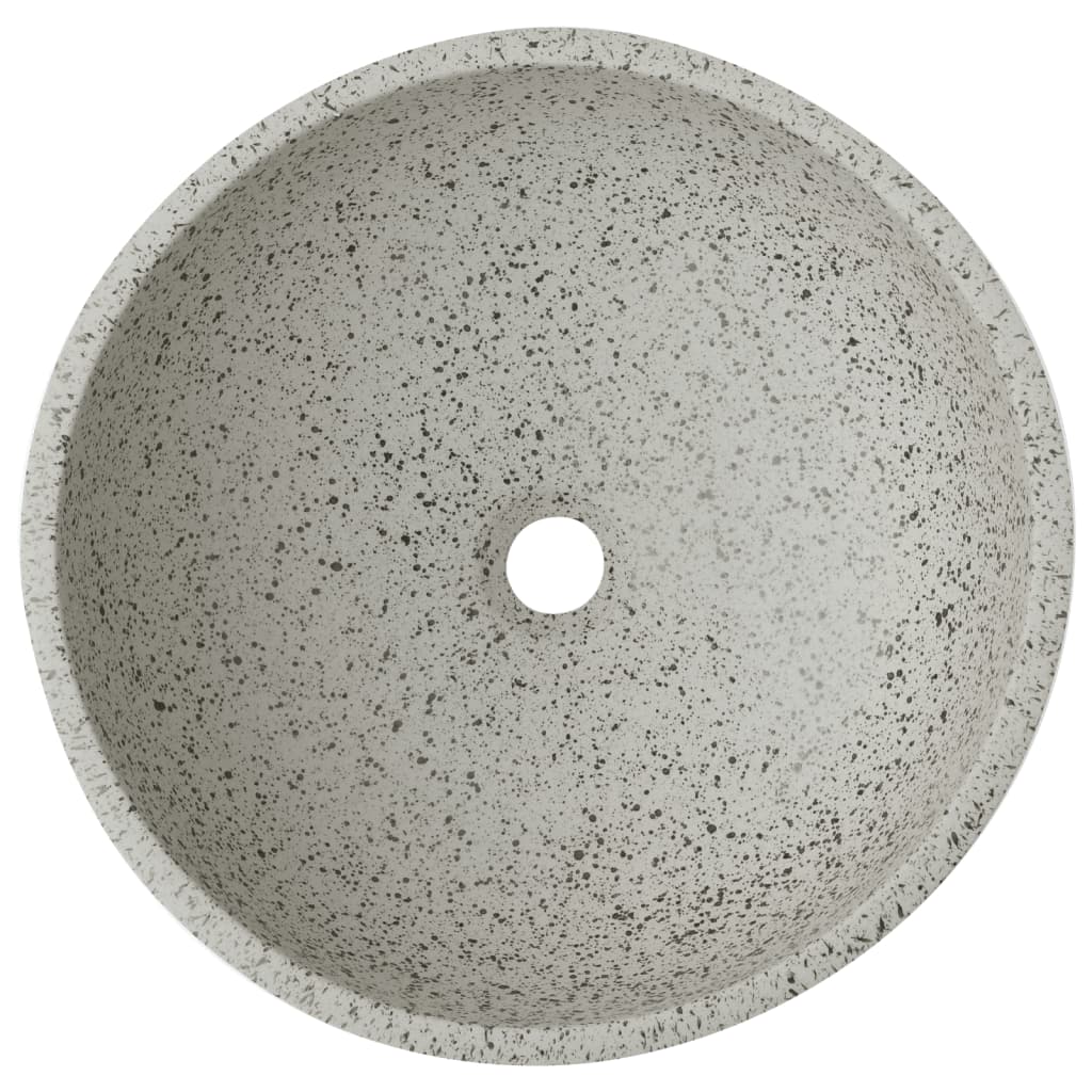 Countertop Basin Grey Round Φ41x14 cm Ceramic - Bend