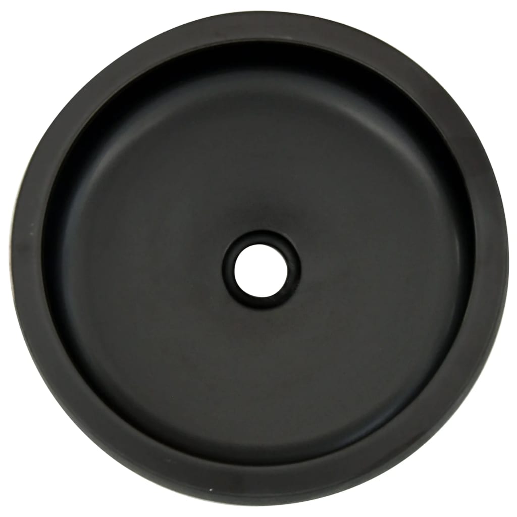 Countertop Basin Black and Brown Round Φ41x14 cm Ceramic - Bend