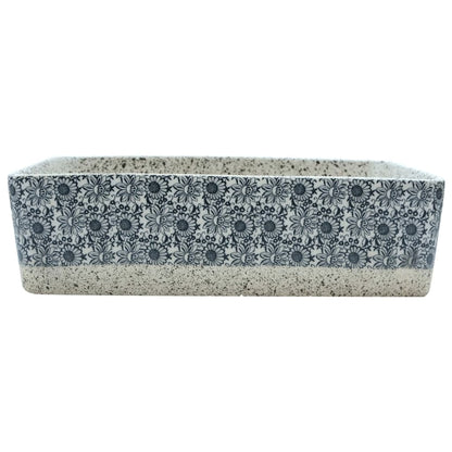 Countertop Basin Grey and Blue Rectangular 46x35.5x13 cm Ceramic - Bend