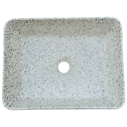 Countertop Basin Grey and Blue Rectangular 46x35.5x13 cm Ceramic - Bend