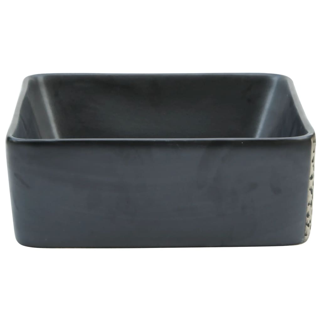 Countertop Basin Black Rectangular 46x35.5x13 cm Ceramic - Bend