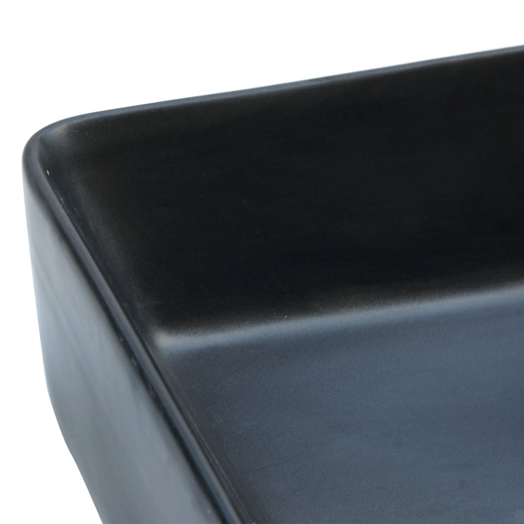 Countertop Basin Black Rectangular 46x35.5x13 cm Ceramic - Bend