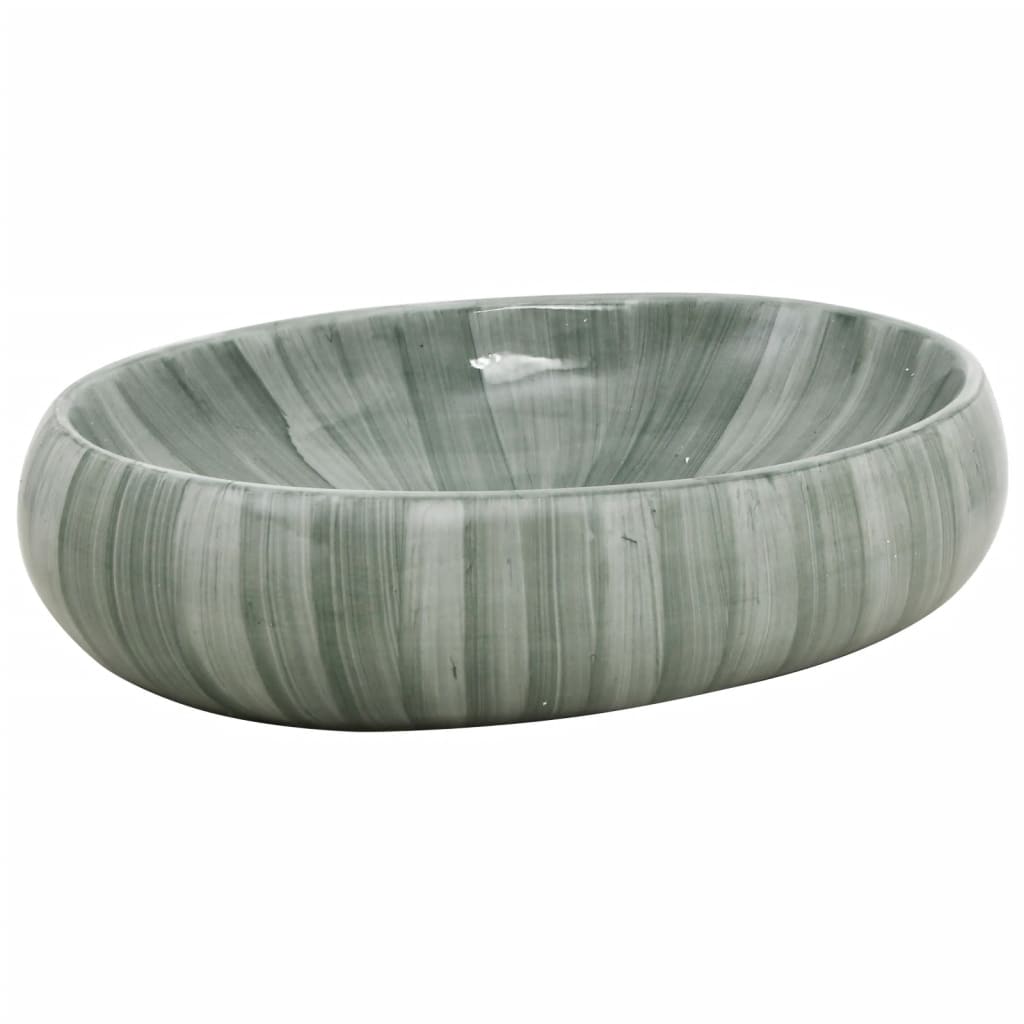 Countertop Basin Green Oval 59x40x15 cm Ceramic - Bend