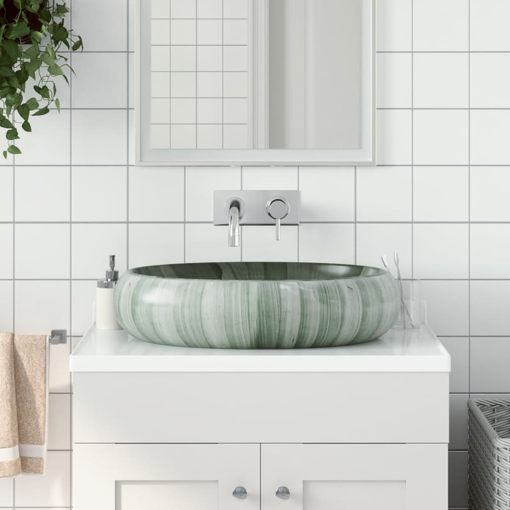 Countertop Basin Green Oval 59x40x15 cm Ceramic - Bend