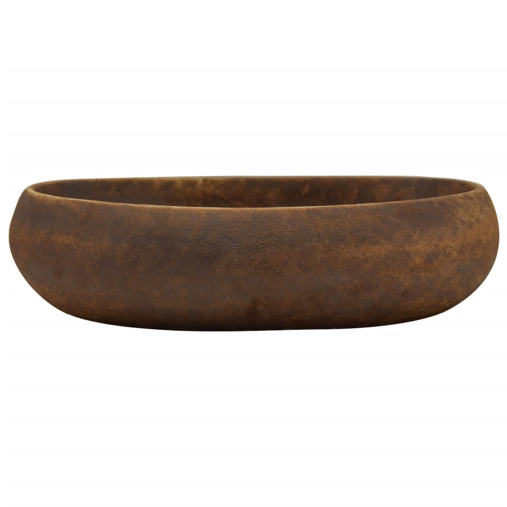 Countertop Basin Brown Oval 59x40x15 cm Ceramic - Bend