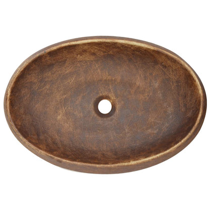 Countertop Basin Brown Oval 59x40x15 cm Ceramic - Bend