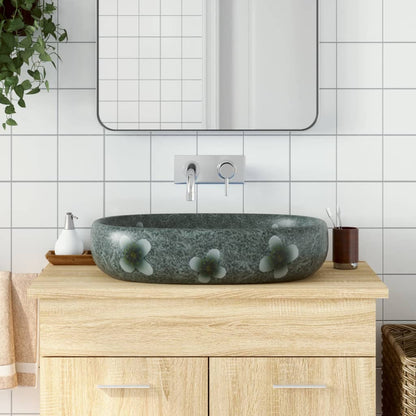 Countertop Basin Blue Oval 59x40x14 cm Ceramic - Bend