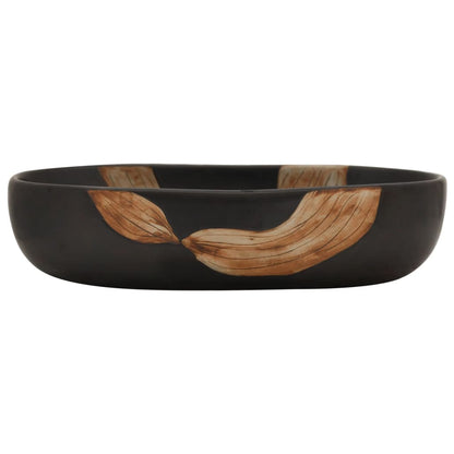 Countertop Basin Black Oval 59x40x14 cm Ceramic - Bend