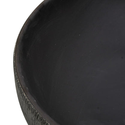 Countertop Basin Grey and Black Oval 59x40x14 cm Ceramic