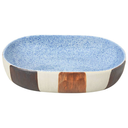 Countertop Basin Multicolour Oval 59x40x14 cm Ceramic