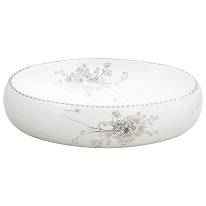 Countertop Basin White Oval 59x40x15 cm Ceramic - Bend