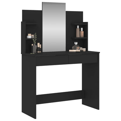 Dressing Table with Mirror Black 96x39x142 cm - Bend