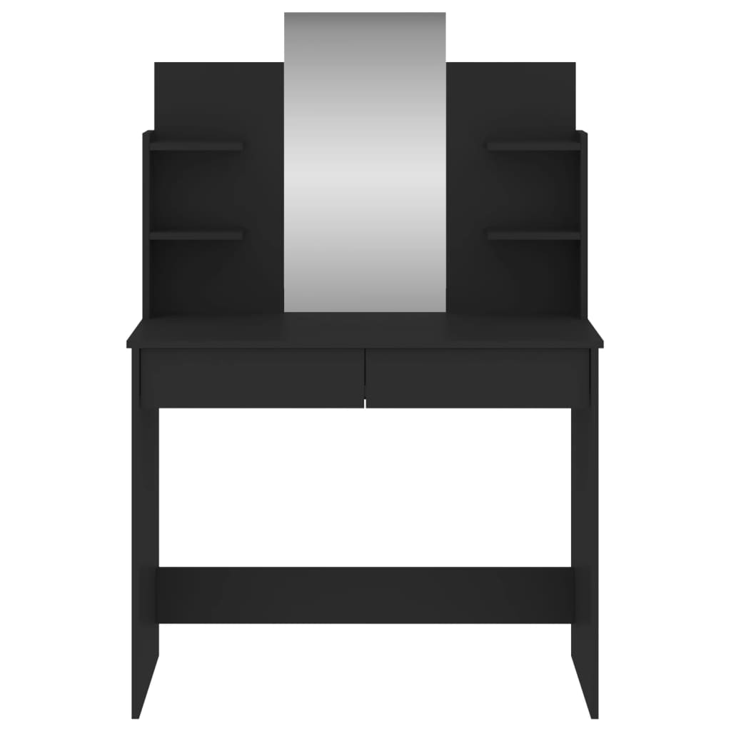 Dressing Table with Mirror Black 96x39x142 cm - Bend