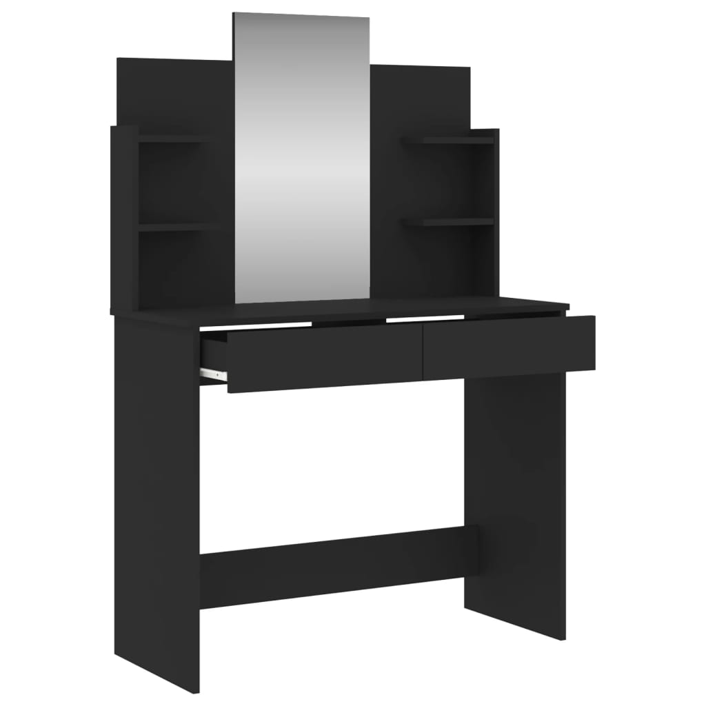 Dressing Table with Mirror Black 96x39x142 cm - Bend